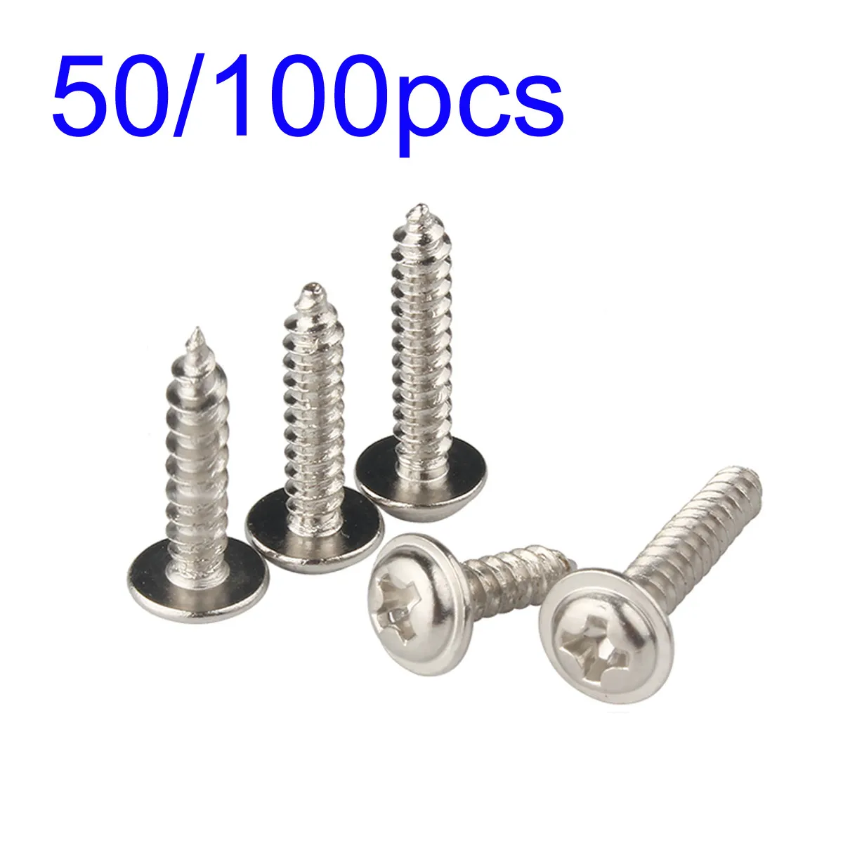 50pcs 100pcs servo screws M2.5 mm x 12mm Cross self-tapping w/ washer self tapping servo screw for FUTABA JR HITEC MKS servo