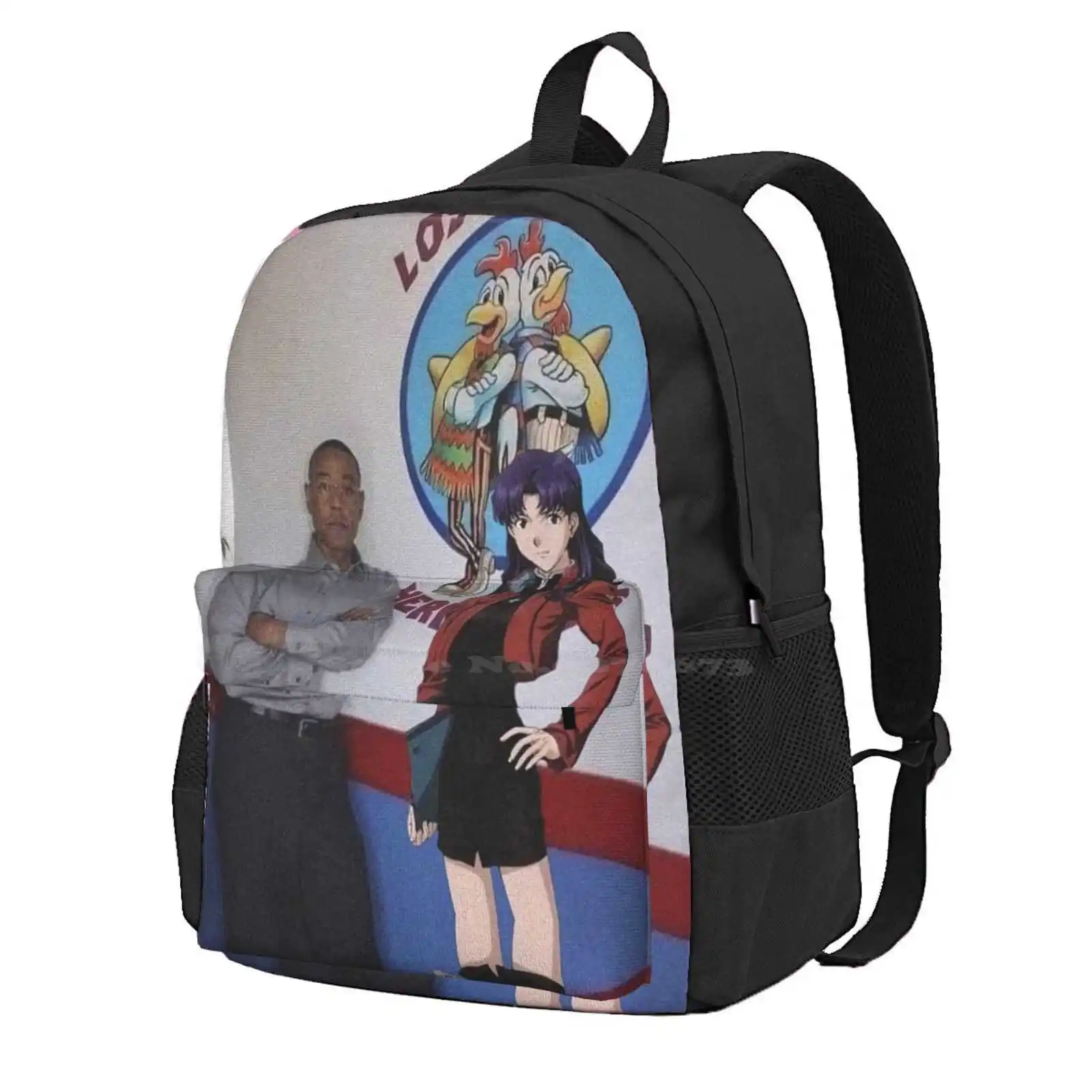 Gus And Misato Hot Sale Schoolbag Backpack Fashion Bags Better Call Saul Gus Fring Walter White Saul Goodman Anime Memes Film