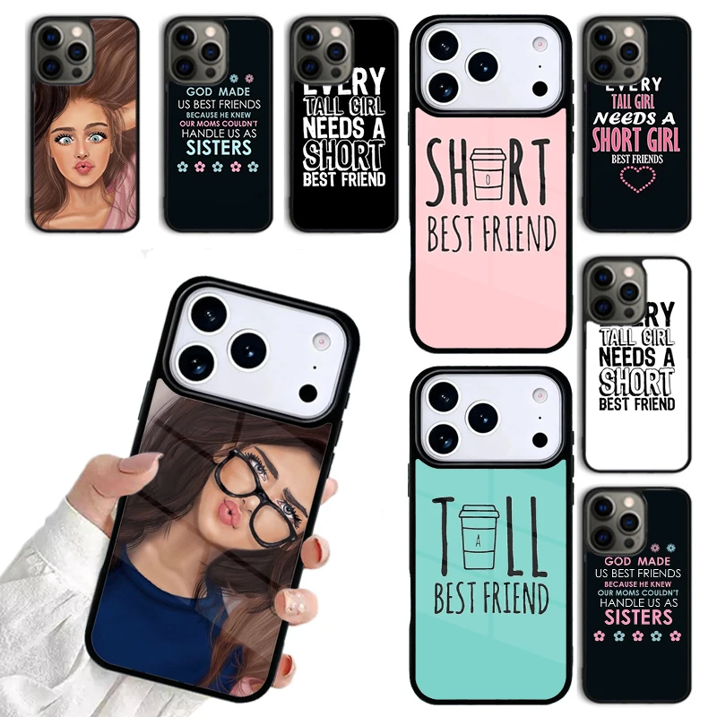 Every Tall Girl Needs A Short Best Friend Phone case For iPhone 17 16 15 14 Plus 13 12 Pro Max air Funda magnetic Magsafe Cover