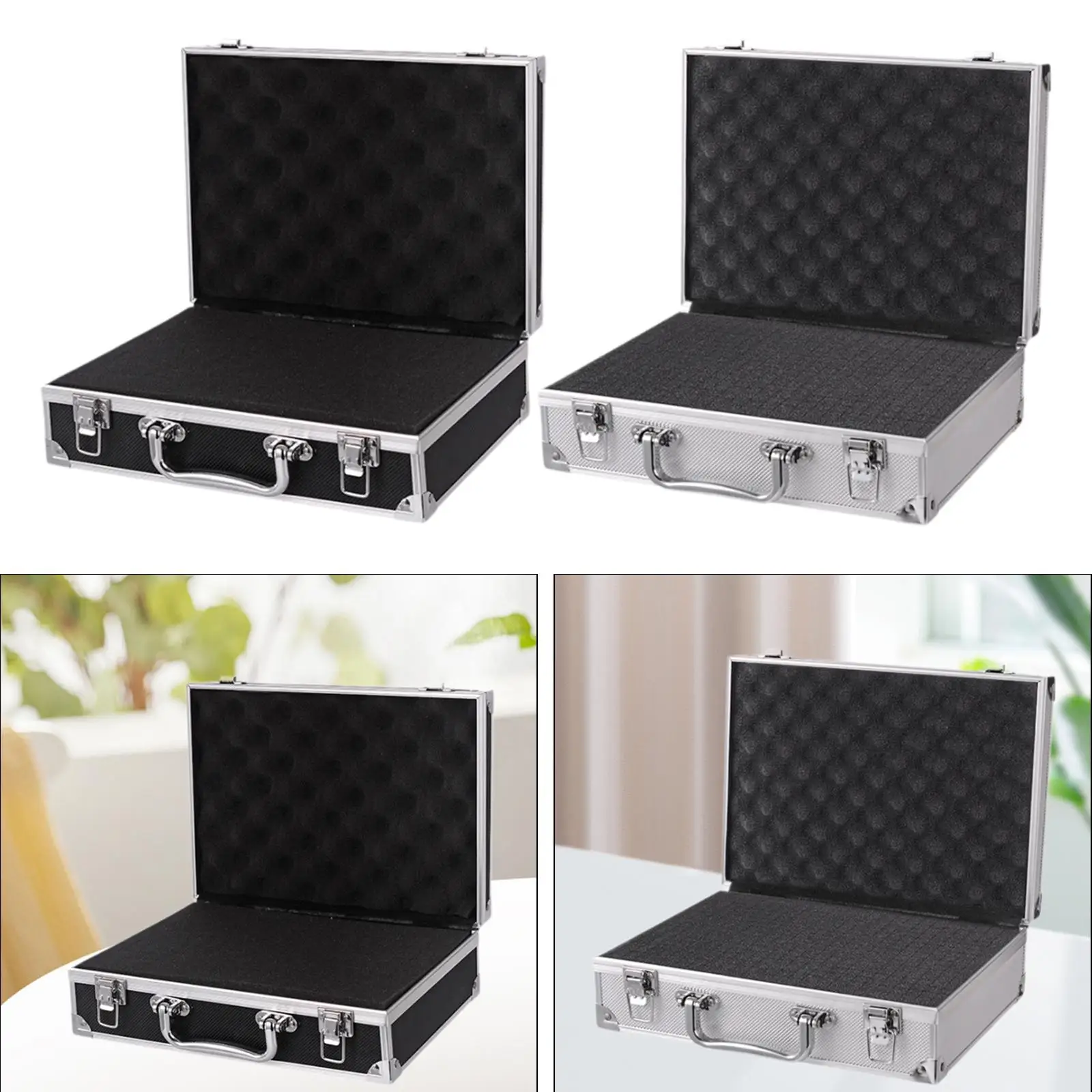 Carrying Case Lightweight Equipments Instrument for Microphone System Aluminum Alloy Multipurpose Equipment Storage Case Toolbox