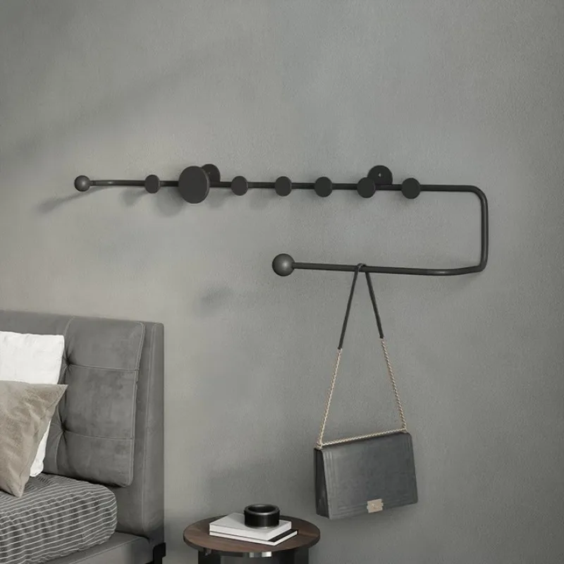 

Nordic wall hanger household living room entrance bedroom small bag rack simple