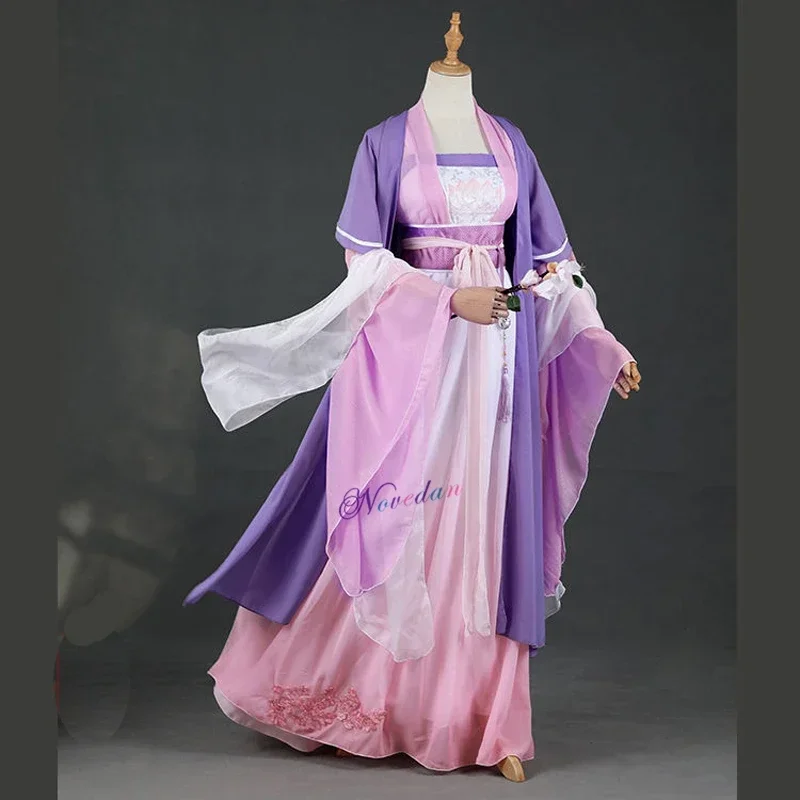 Fantasia de Cosplay Anime para Mulheres, vestido chinês Hanfu, terno Tang e peruca, Dao Mo To Shi, anime Jiang YanLi