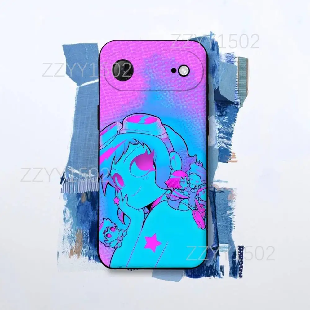 S-Scott Pilgrim Ramona Flowers Funda de teléfono para iPhone 17,16,15,14,13,12,Pro,Max,Plus,E,SE4,Air,Mini Funda negra