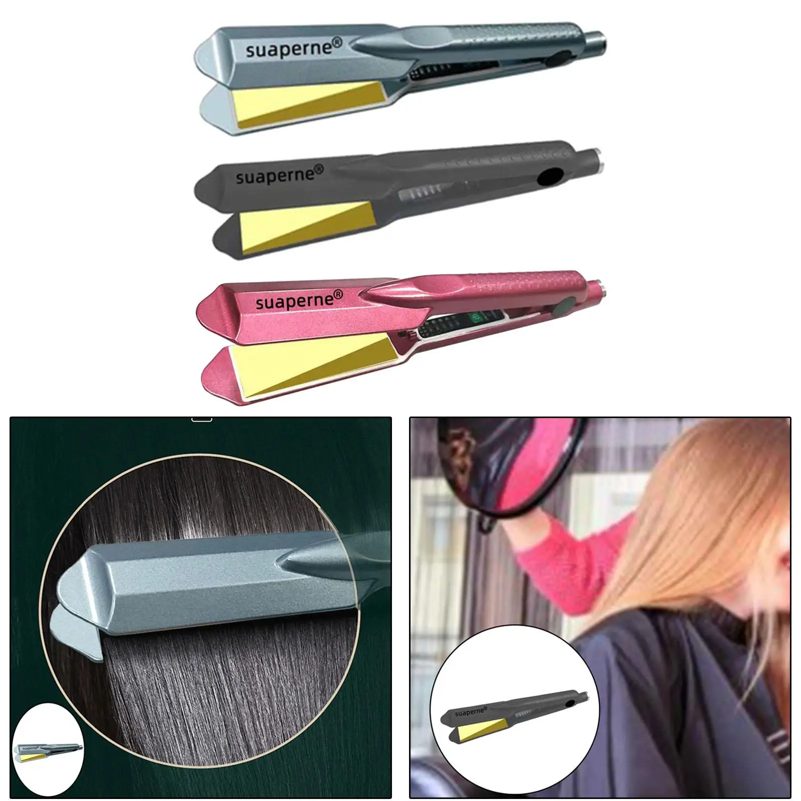 

Straightener Curler Curling Iron No Snagging Professional Waterproof