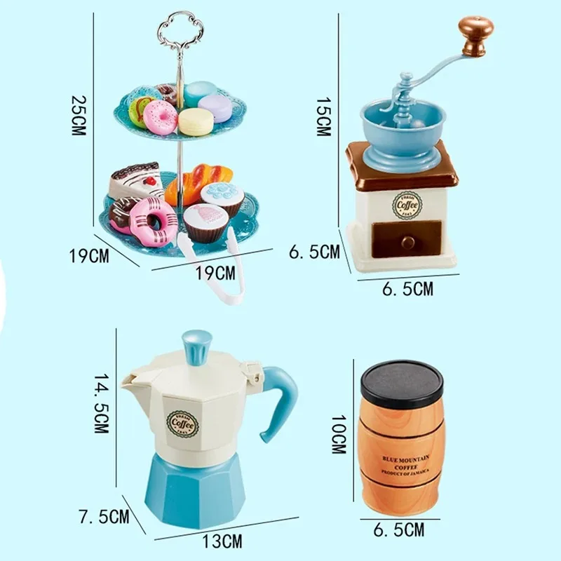 Simulation Coffee Machine Mini Food Kids Toy Pretend Kitchen Play House Game DIY Dessert Kitchen Toys Set Pretend Play Girl Toys