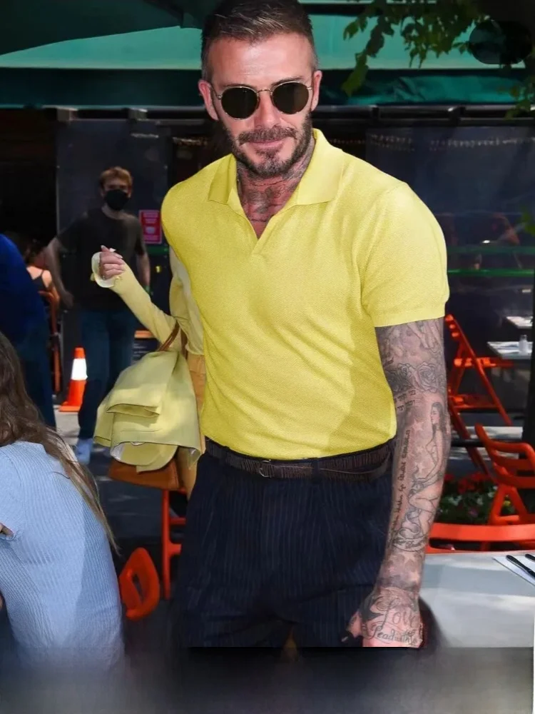 

Итальянская роскошная трикотажная рубашка с коротким рукавом из охлаждающего волокна для мужчин, модная новинка весеннего сезона, дышащая, стандартный крой