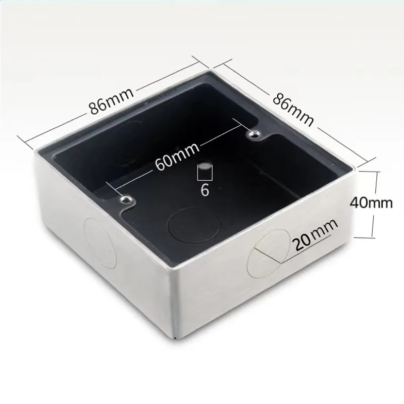 Wall Stainless Steel Brushed Matte Silver Retro Industrial Style 86 Type Metal Toggle Switch Socket Panel