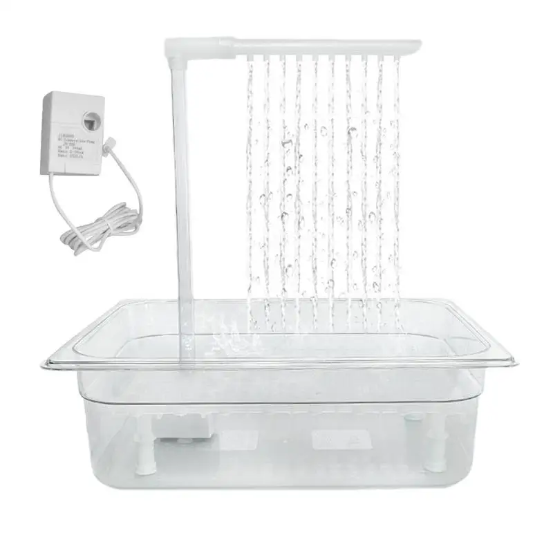 Bird Bathing Tub Shower Box Automatic Parrot Bath Fountain Multipurpose Bird Bathtub With Multiple Faucets For Parakeet Cleaning