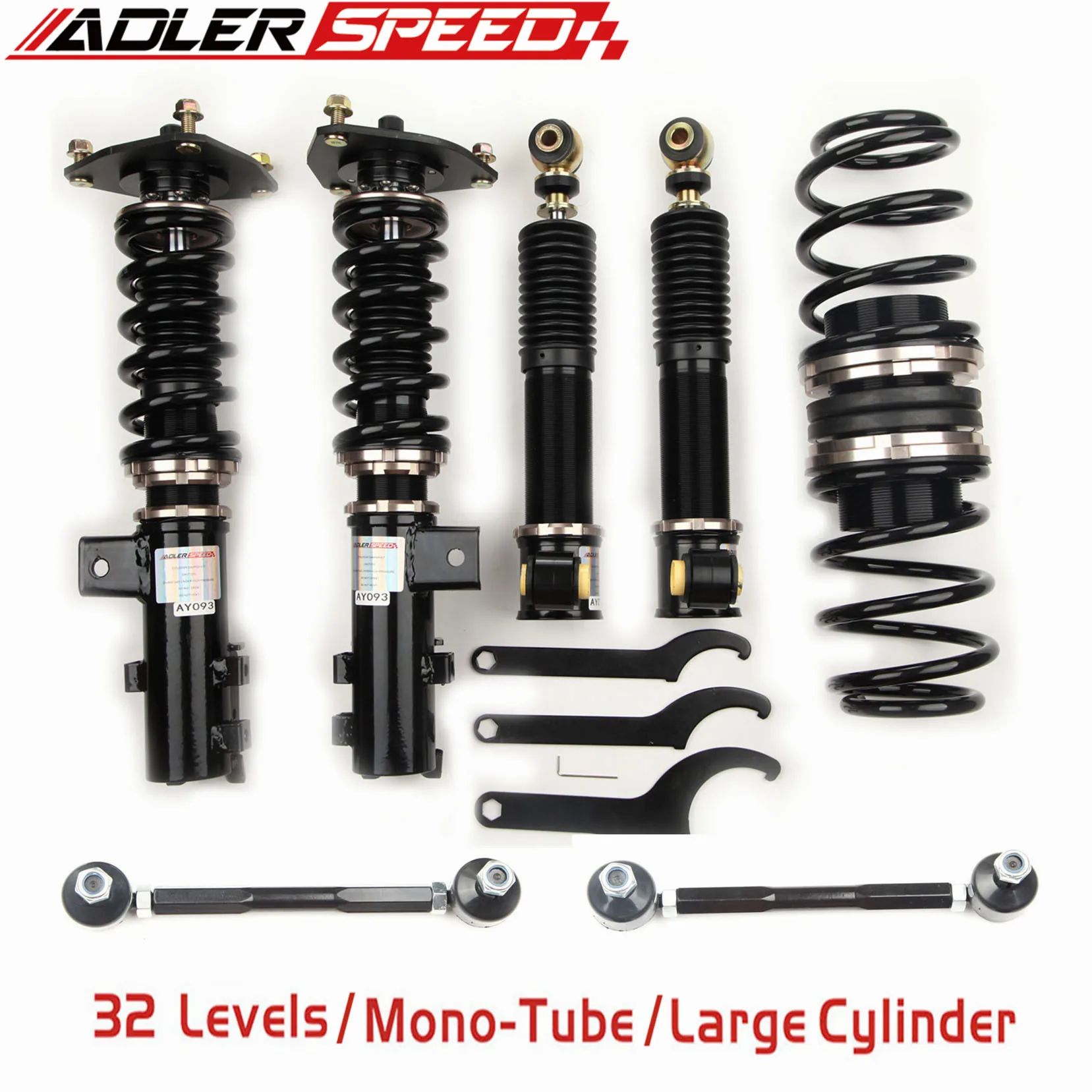 

ADLERSPEED 32 Level Damping Adjustable Coilovers Suspension Kit For 12-17 Hyundai Veloster