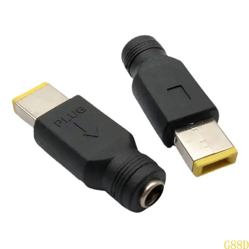 G88D أجهزة الكمبيوتر المحمولة المحمولة المحمولة شحن محول DC5.5x2.1mm إلى منفذ مربع شحن المحول محول تحويل الطاقة