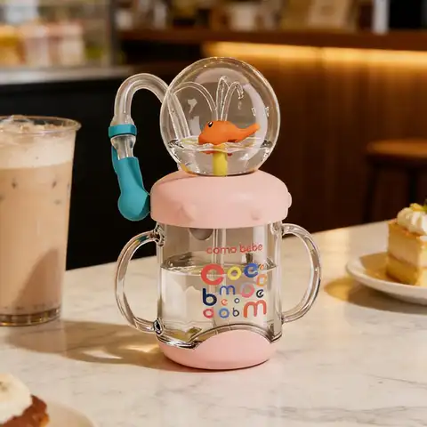Stainless Steel Whale Fountain Tumbler With Handle Leak Glass Squirt 1pcs Proof Fun Kids Water Bottle 220ml 2026 Whale Cup O7M5
