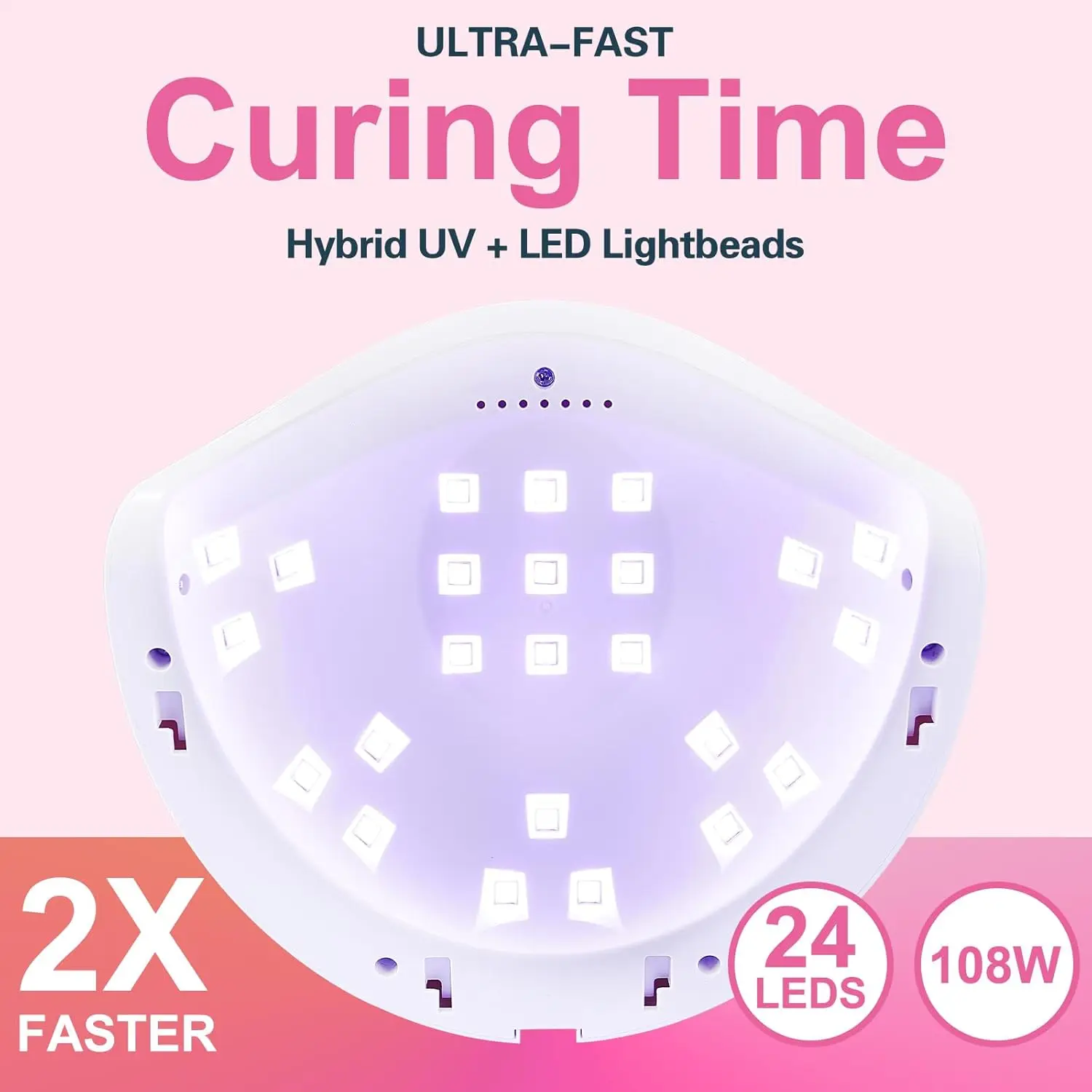 LEDネイルランプ 150W タイマー＆オートセンサー付き ジェルネイル用、24個のランプビーズ