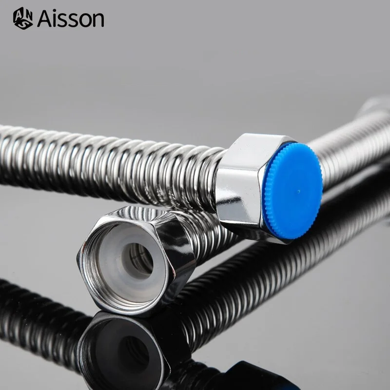 1pcs G1/2 304 Stainless Steel Bellow Water Weaved Plumbing Hose Bathroom Heater Valve Connect Corrugated Pipes