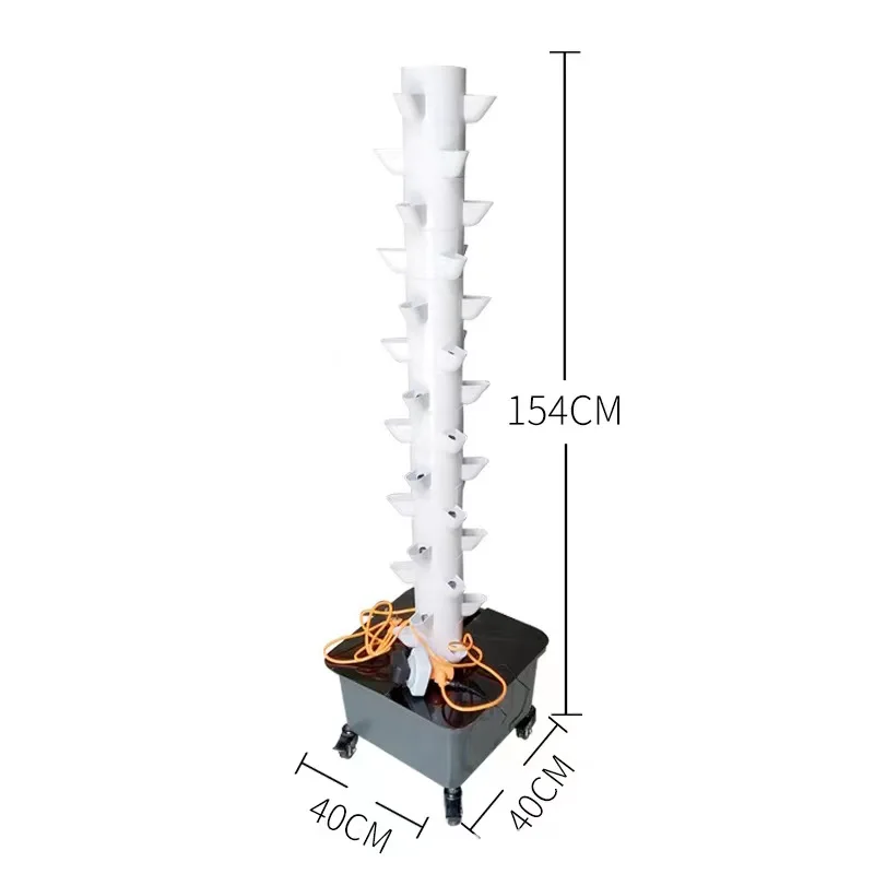 Home Garden Vertical Hydroponic Tower 45Holes Vegetable Planter Balcony Hydroponics System With Timer Greenhouse Planter