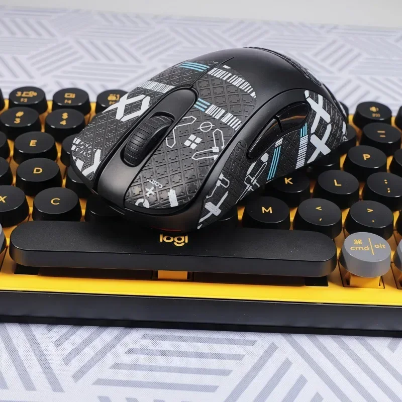 For ZOWIE EC2DW Mouse， Full-Wrap Anti-Slip Stickers and Foot Pads， Sweat-Absorbent Combo for E-Sport Gaming