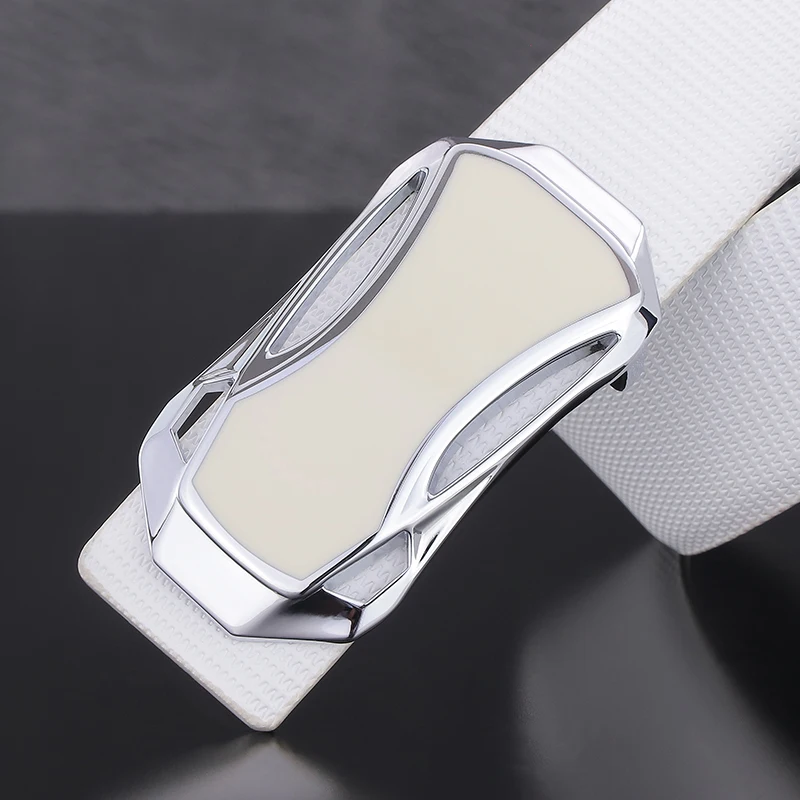 

High quality young boy white slide buckle fashion corset belt men genuine leather designer luxury famous brand jeansWaistband