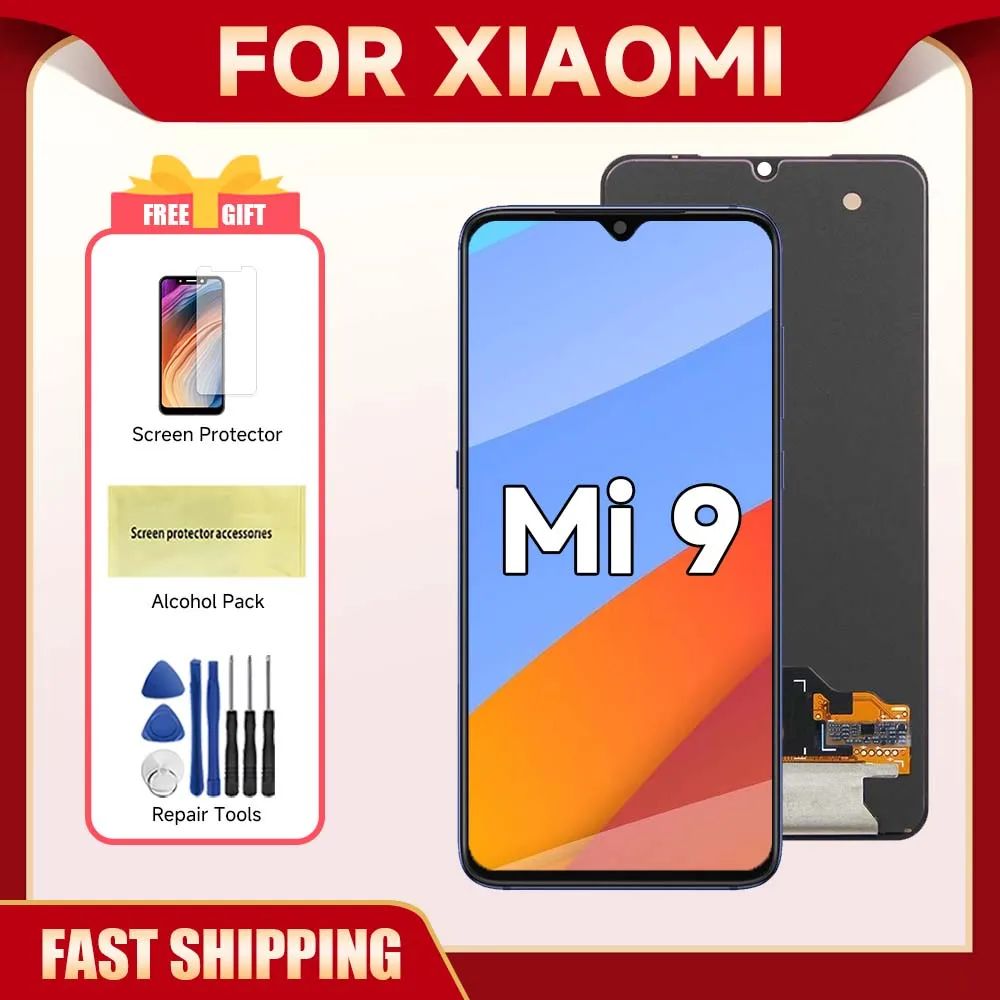 For Xiaomi Mi 9 6.39\'\'For Mi9 M1902F1G LCD Display Touch Screen Digitizer Assembly Replacement