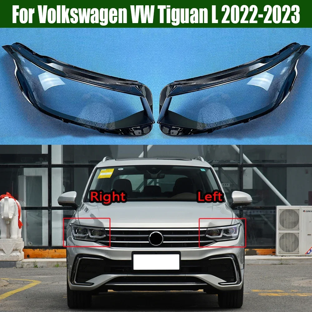 

For Volkswagen VW Tiguan L 2022 2023 Headlamp Cover Transparent Headlight Shell Lens Plexiglass Replace Original Lampshade