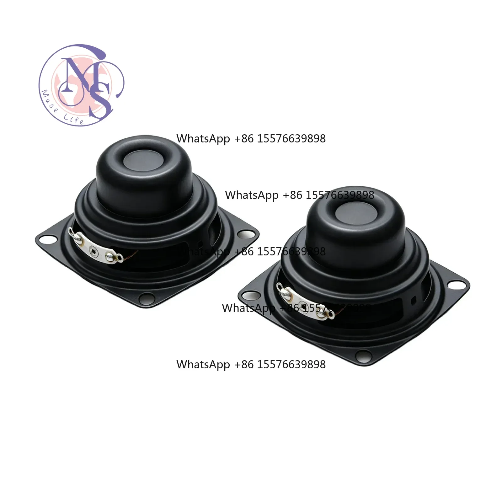 ZOCI-FOR 2Pcs 2 Inch Full Range Speaker Unit, 53MM 4 Ohm 10W Loudspeaker DIY Audio Amplifier Accessories