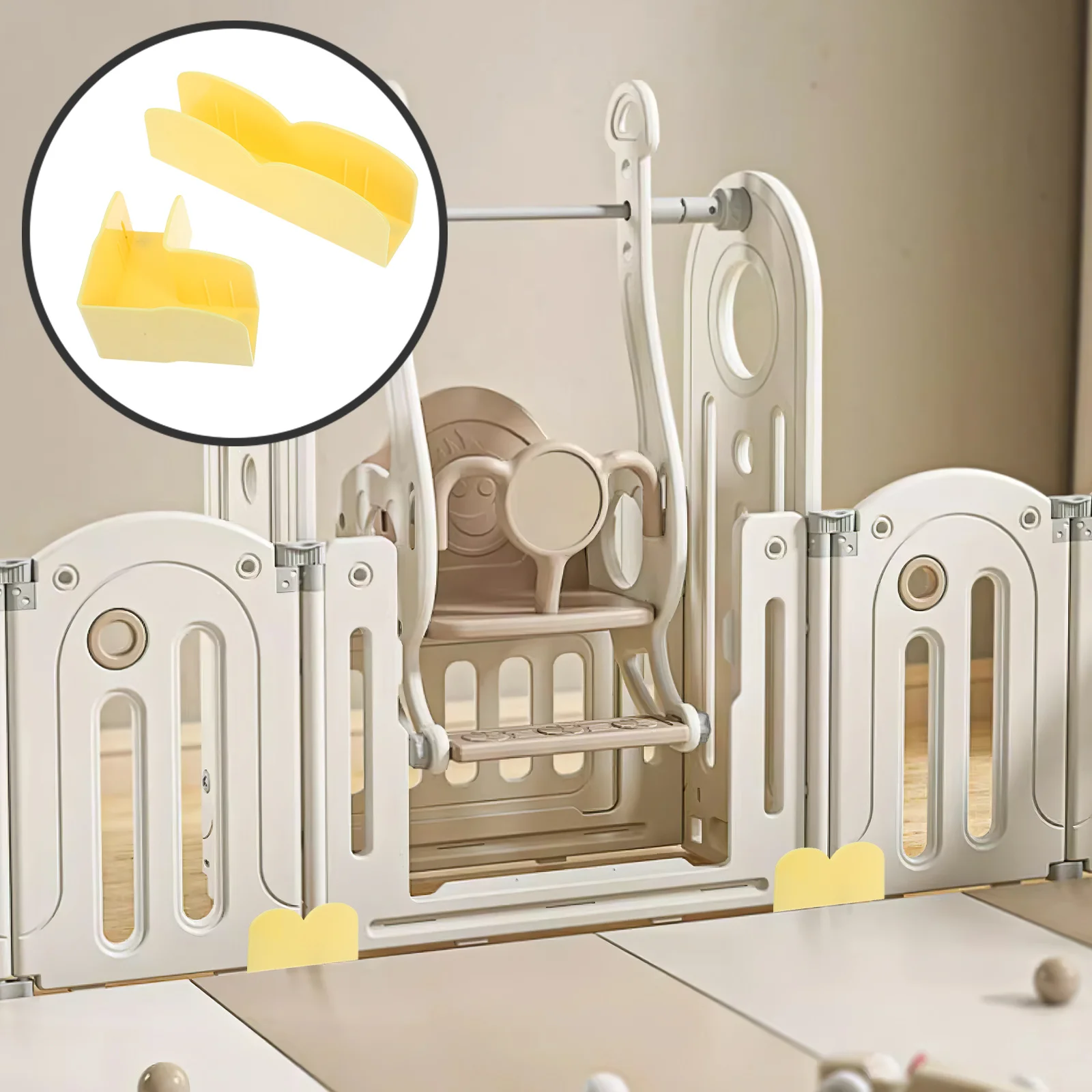 

2pcs Anti Slip Playpen Stabilizer Plastic Base Support For Floor Home Use Playpen Accessories Stabilizing Clip Baby Safety