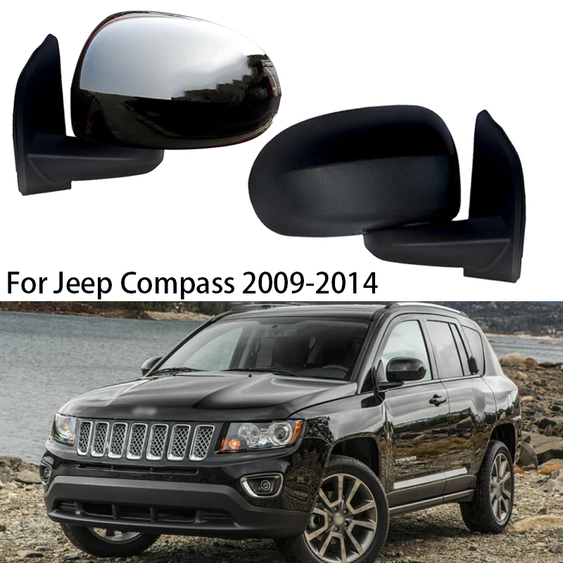 

Car Accessories Outside Side Rearview Mirror Assembly For Jeep Compass 2009 2010 2011 2012 2014 Auto With Heating Mirror