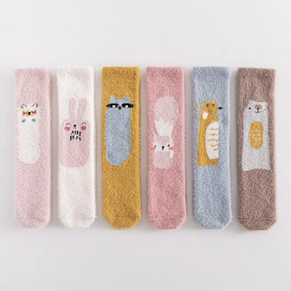 Floor Socks Warm-keeping Super Soft Cartoon Pattern Feet Warmer Newborn Knee Long Cartoon Socks Baby Socks for Dorm