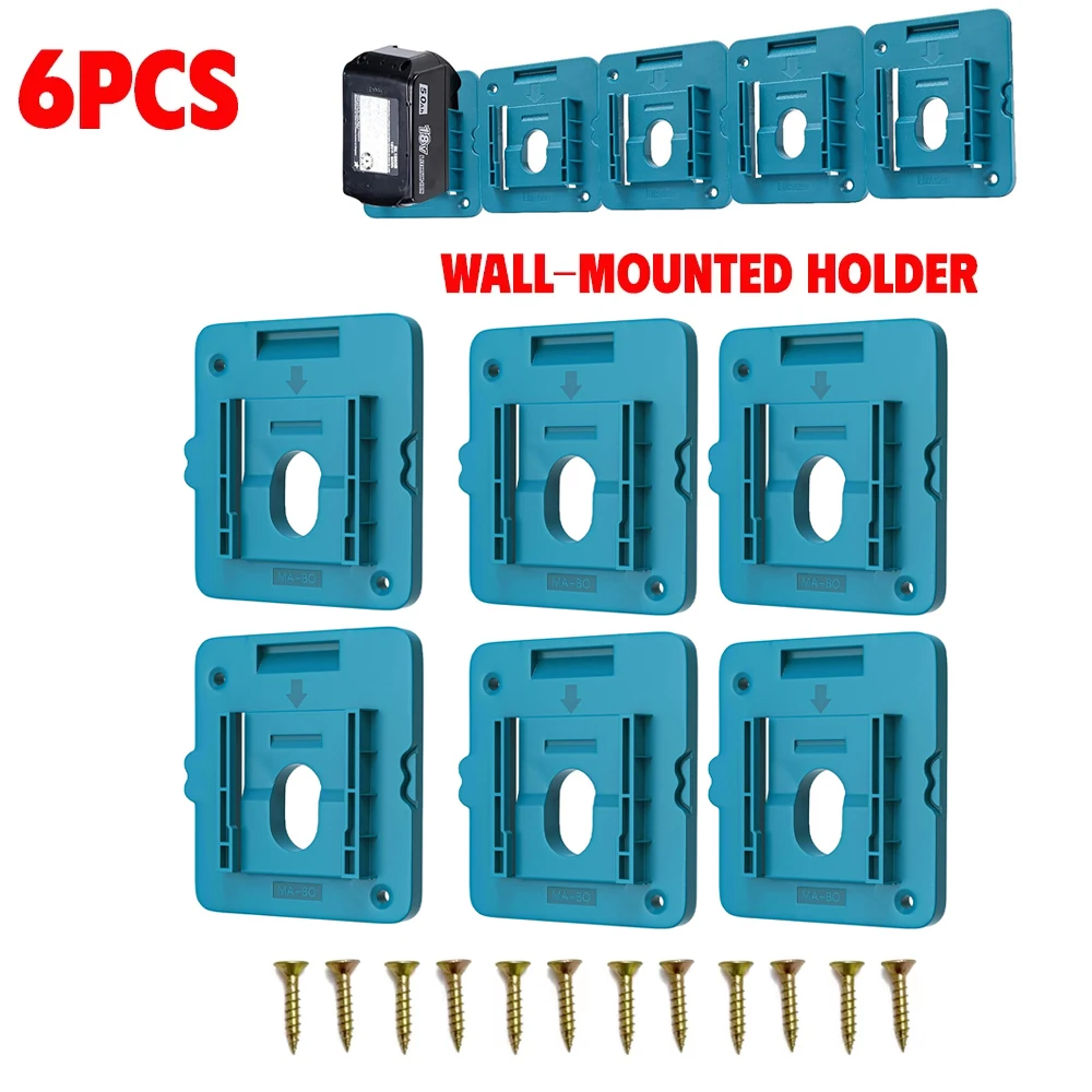 NEW 6 Slot Battery Holder for Makita 18V&14.4V Portable and Rugged Battery Case Compact Organizer for Easy Storage and Transport