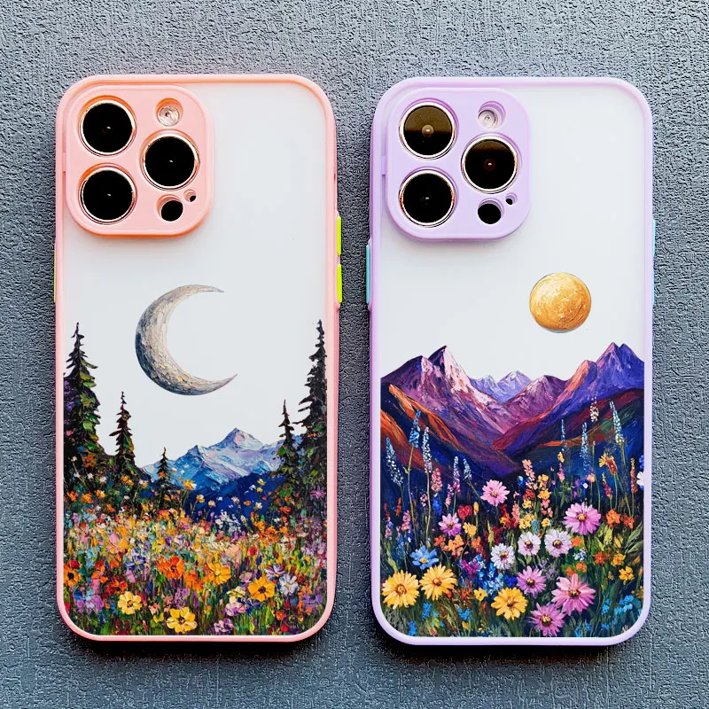 INS Intermountain Gänseblümchen-Blumendruck Handyhülle für iPhone 17 16 15 14 Pro Max Plus 13 12 Mini 11 Pro Max XR XS X Rückseiten-Cover – Detail 7