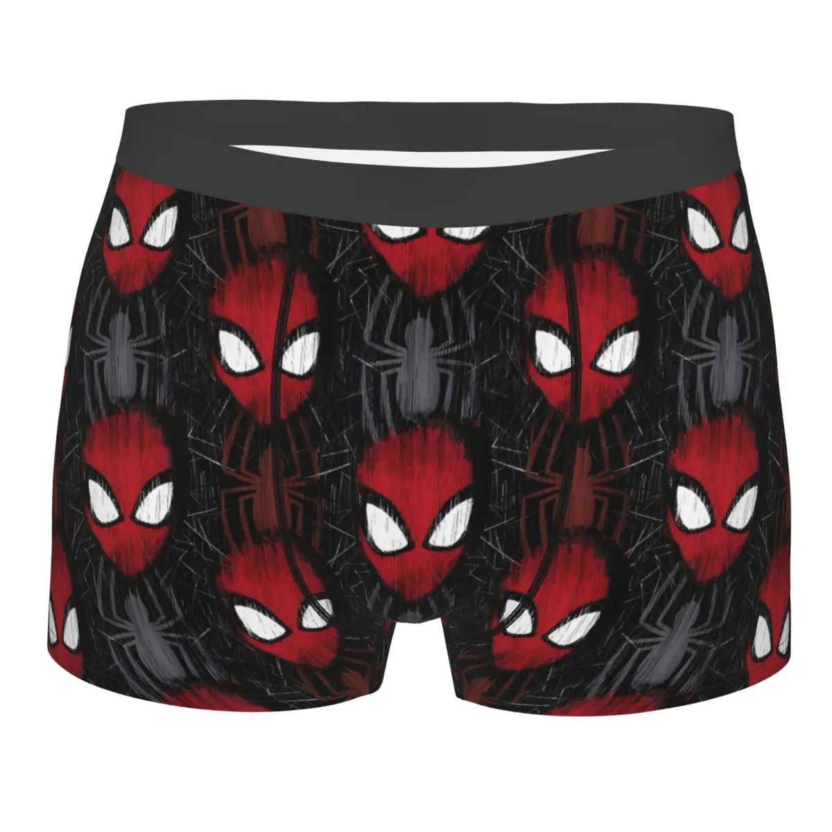 

Men Spider-Man Head Boxer Briefs Shorts Panties Breathable Underwear Homme Fashion Plus Size Underpants
