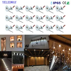 1W 12V Mini LED Downlight Dimmable Spotlight IP65 Stair Cabinet Lights Black White Silver indoor Spot Light Ceiling Downlight
