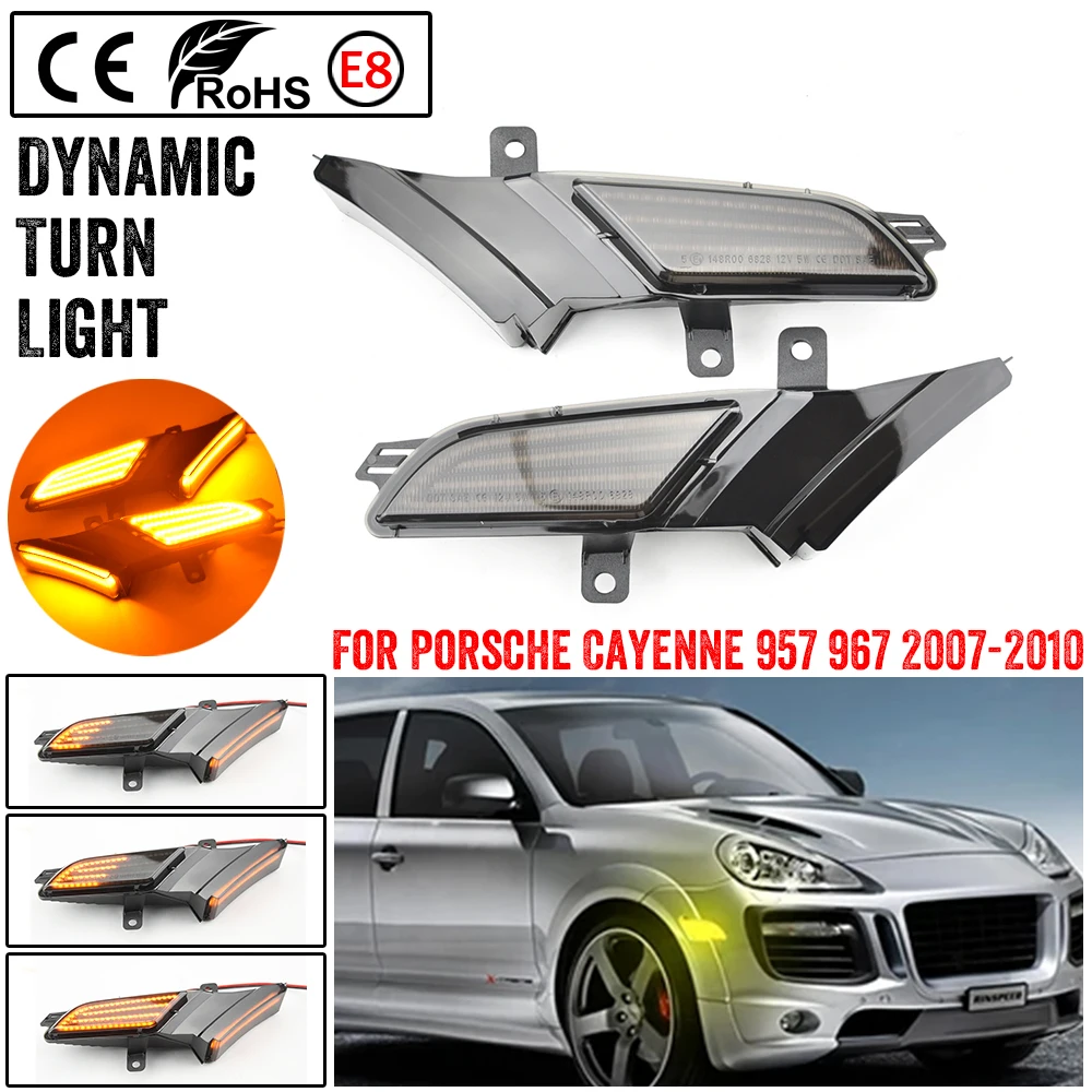 

95563103610 Dynamic LED Side Marker Lights Car Turn Signal Blinker Indicator Lamps For Porsche Cayenne 957 967 Gen Cayenne