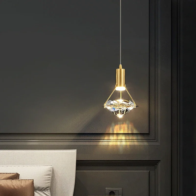 Lampe LED Suspendue en Clip de Cuivre localité, Design Nordique de Luxe, Luminaire Décoratif d'Nik, Idéal pour une Chambre à Coucher, un Salon ou une Salle à Manger