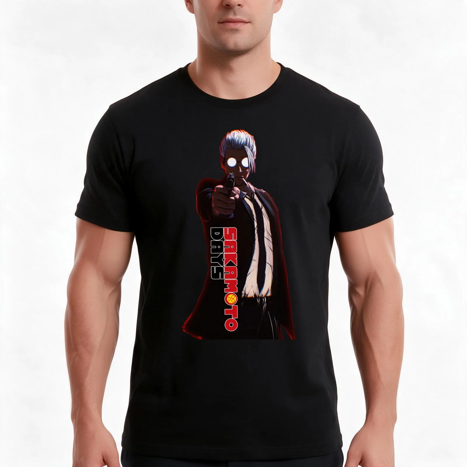 SAKAMOTO DAYS T-Shirt, Summer Casual Cotton Tee, Oversized Streetwear Tops, Vintage Graphic Print, Loose Fit Short Sleeve