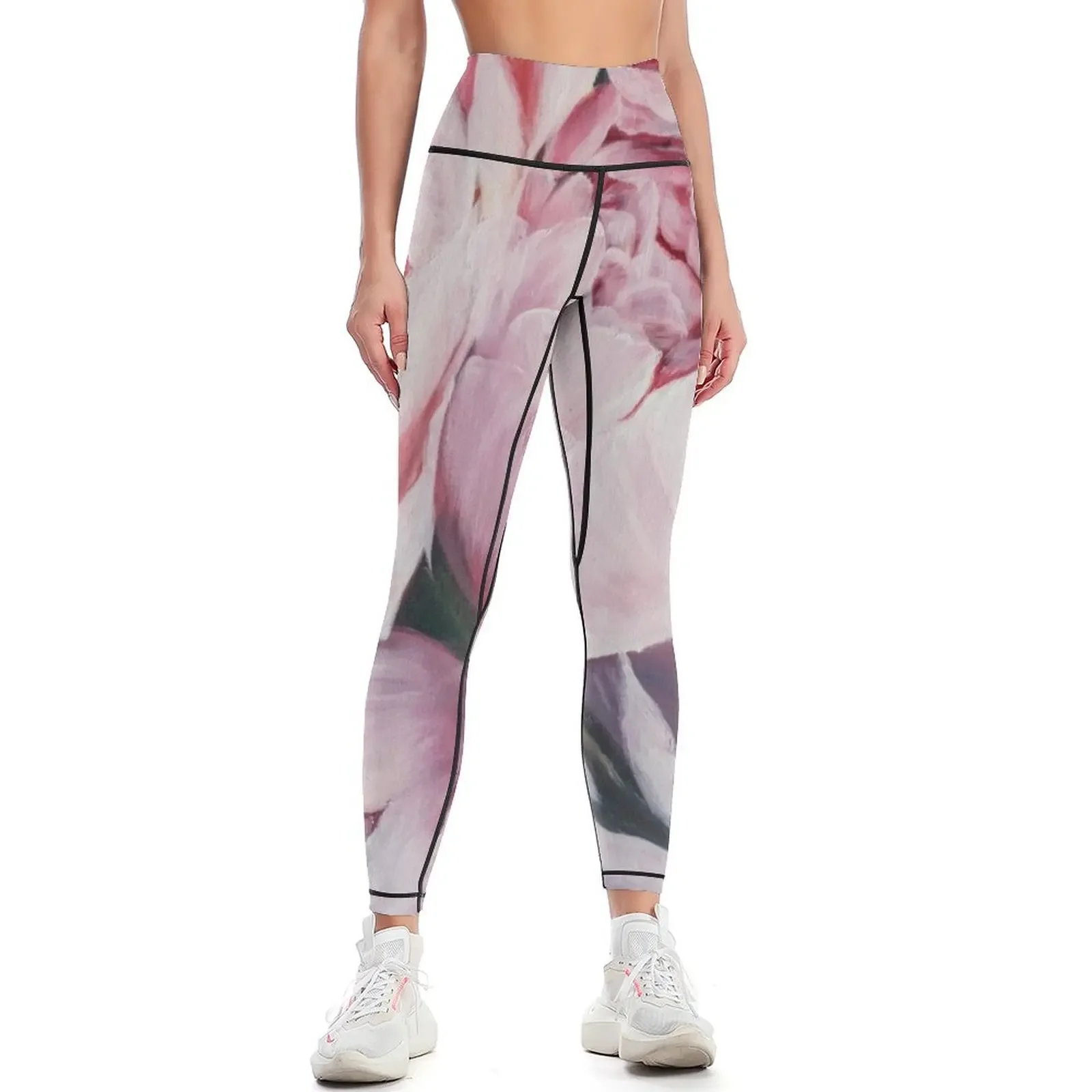 

BRIGHT PEONIES BOUQUET Leggings high waist sportswear woman gym 2025 Sports female harem pants Womens Leggings