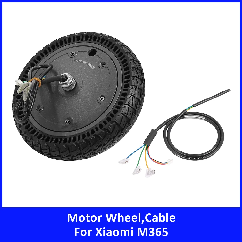 

Мотор-колесо 36В 250Вт для электросамоката Xiaomi M365: Противоскользящая, взрывобезопасная шина с сотовой структурой, кабель для мотора, аксессуары, запчасть для колеса
