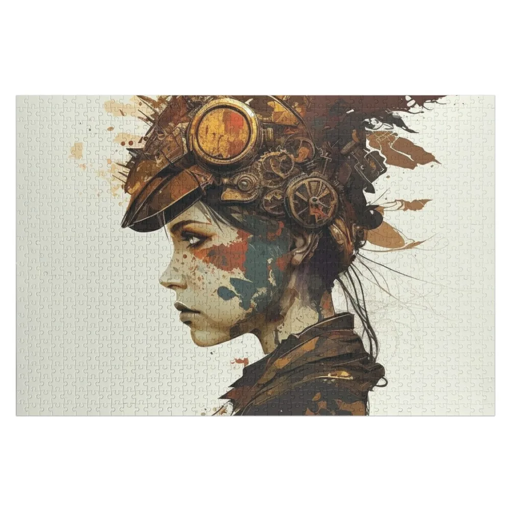 Steampunk Portraits, Silhouettes of the Machine #9 Jigsaw Puzzle Personalized Gift Custom Puzzle