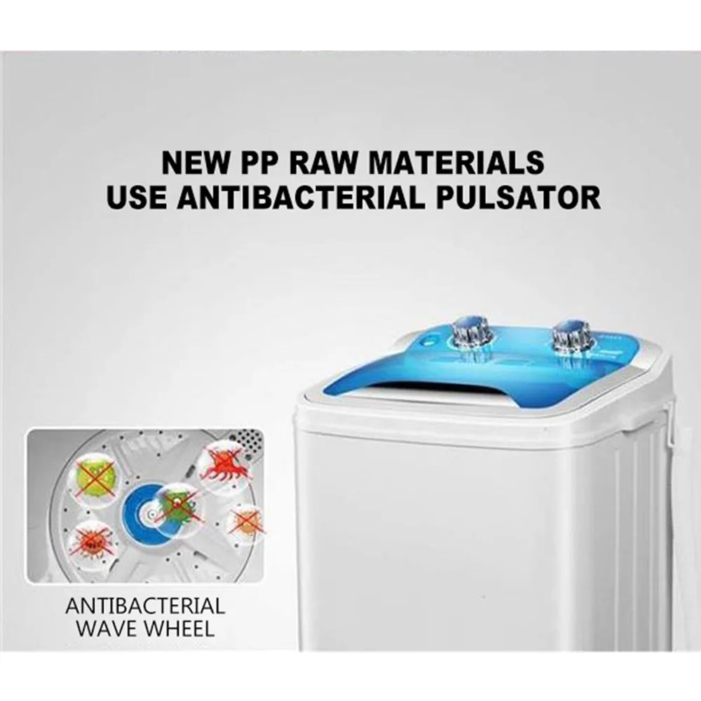 Small transparent cover power saving mini washing machine with spin-drying household 2kg local gold upgrade