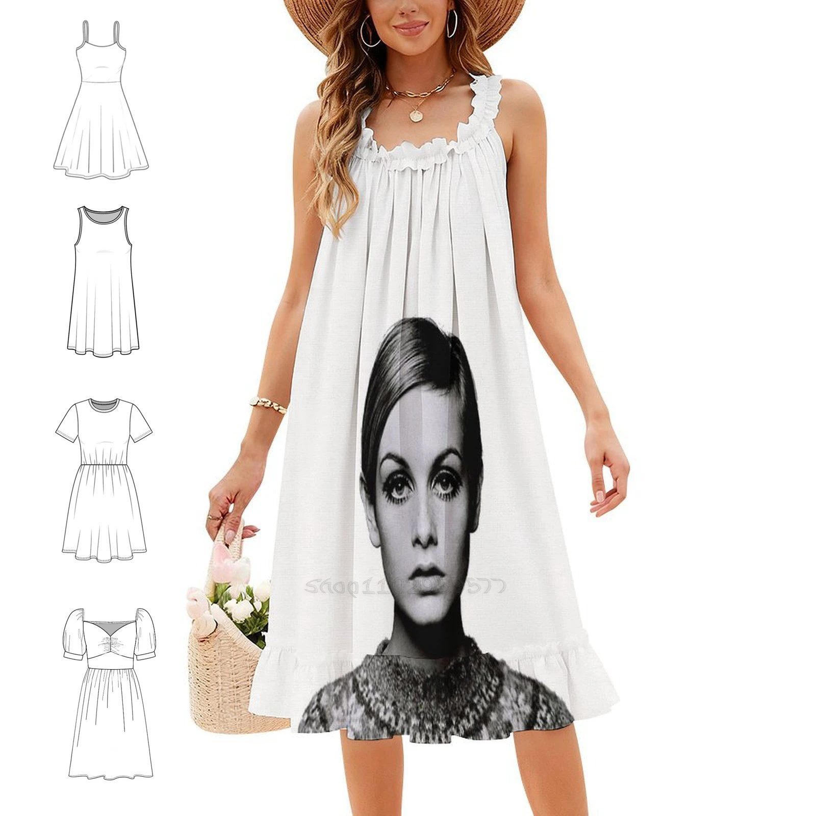 Women Fashion Icon - Twiggy Sexy Vacation Dress For Women