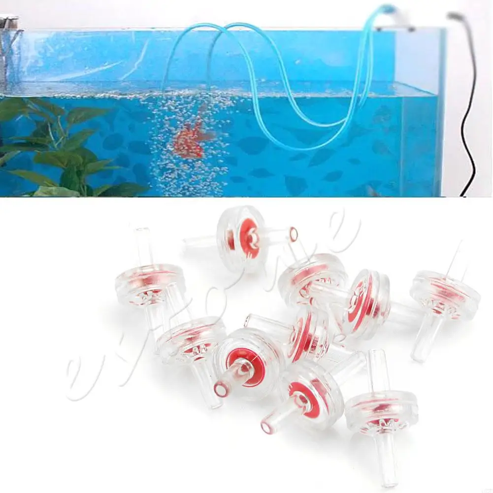 

Y55E 10pcs Aquarium Fish for Tank Co2 Water Air Line Way Non-Return Check fo