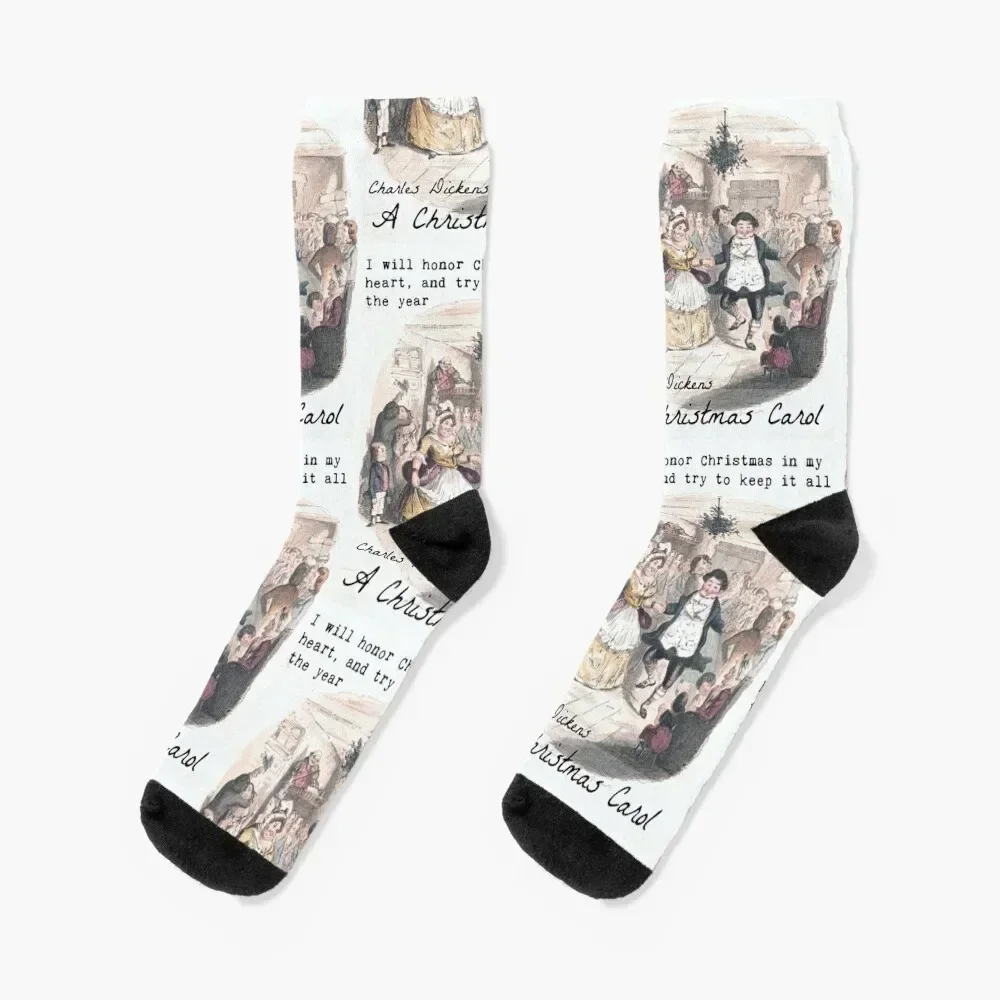 

A Christmas Carol Socks valentine gift ideas sports stockings New year's Women Socks Men's