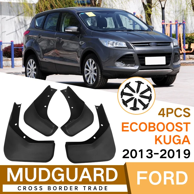 For Ford EcoBoost Kuga 2013-2019 black car mudguard Reduce dust Resist tire dirt car accessories tools