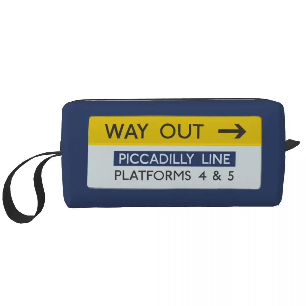 London Underground Way Out Sign Makeup Bag Cosmetic OrganizerToiletry Cosmetic Bag for Women Beauty Travel Pencil Case