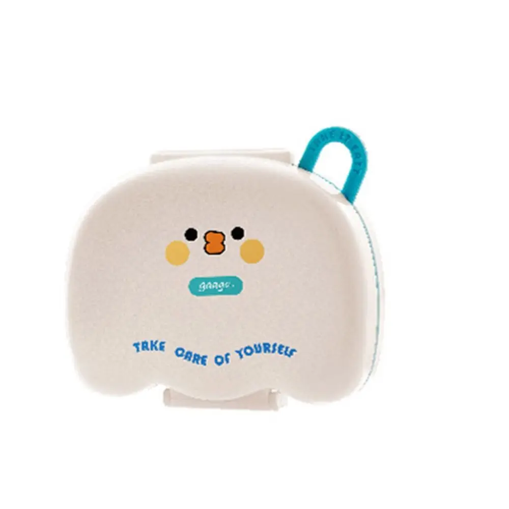 

Pocket 7 Grids Cartoon Pill Storage Box Dispensing Weekly Pill Case Dustproof Sealed Pill Organizer Box Home