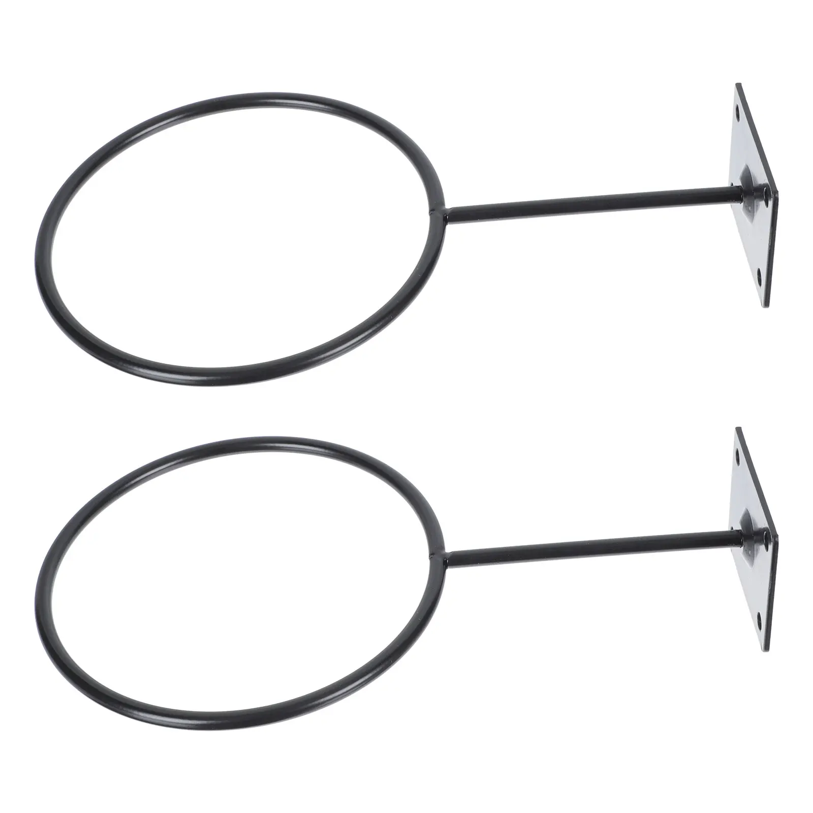 

2pcs Rack Iron Basketball Holder Wall Mount Shelves Storage Sports Stand Soccer Vertical Space Saving for Home