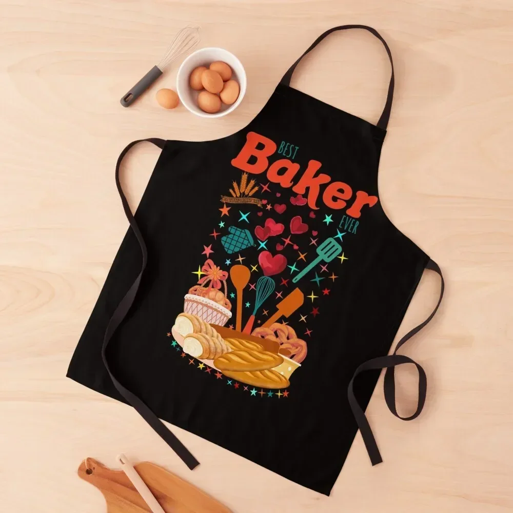 BEST BAKER EVER Apron Kitchen Things And For Home Kitchen Novel Kitchen Accessories Costume Waiter work ladies Apron