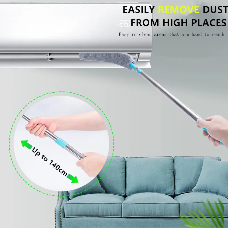 Household Cleaning Duster Long Handle Floor Mop Wall Gap DustBrush Mop Home Flexible Cleaning Under Sofa Tool Retractable Window