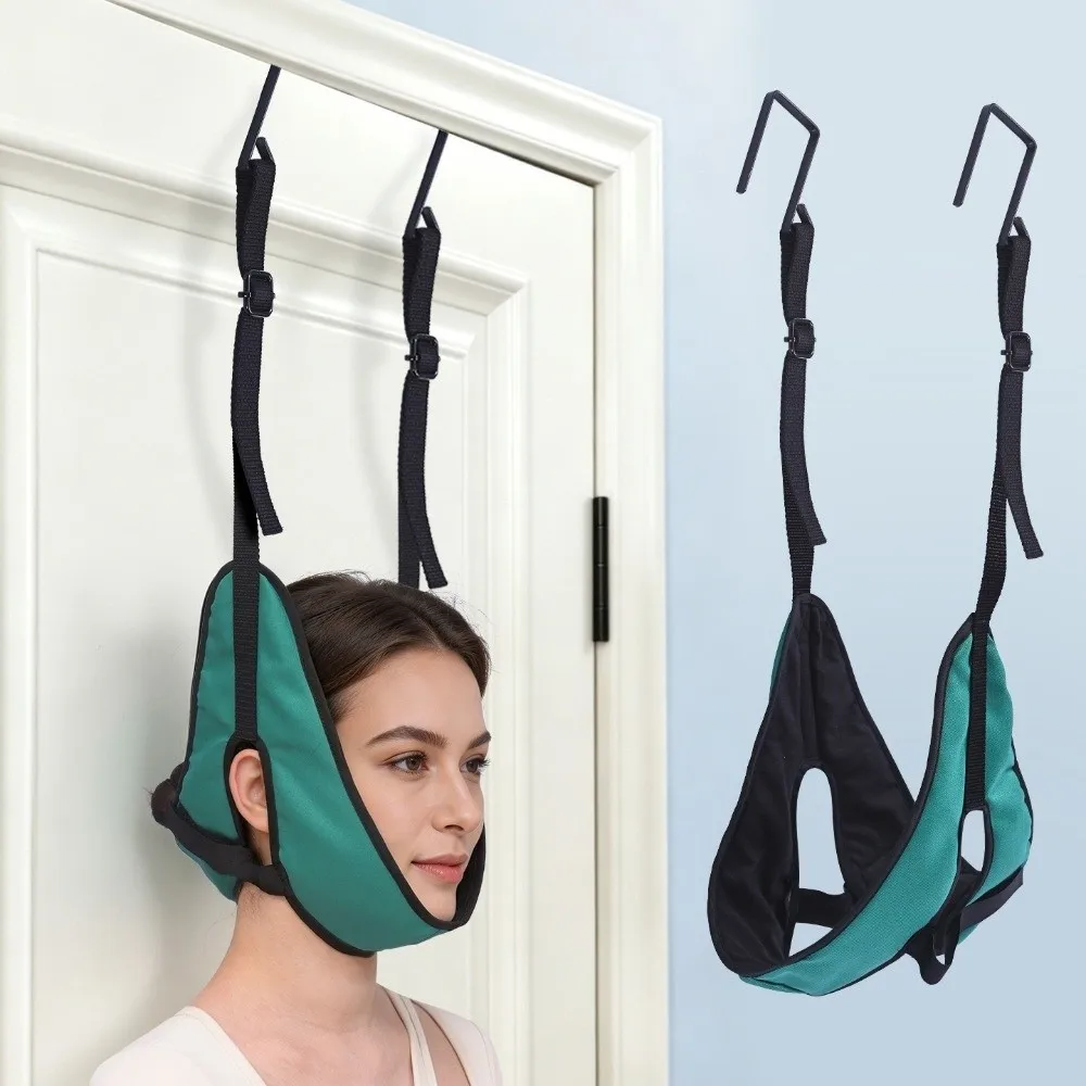 Ergonomic Door Hanging Neck Brace Household Adjustable Straps Cervical Decompression Sling Thickened Neck Stretching Device
