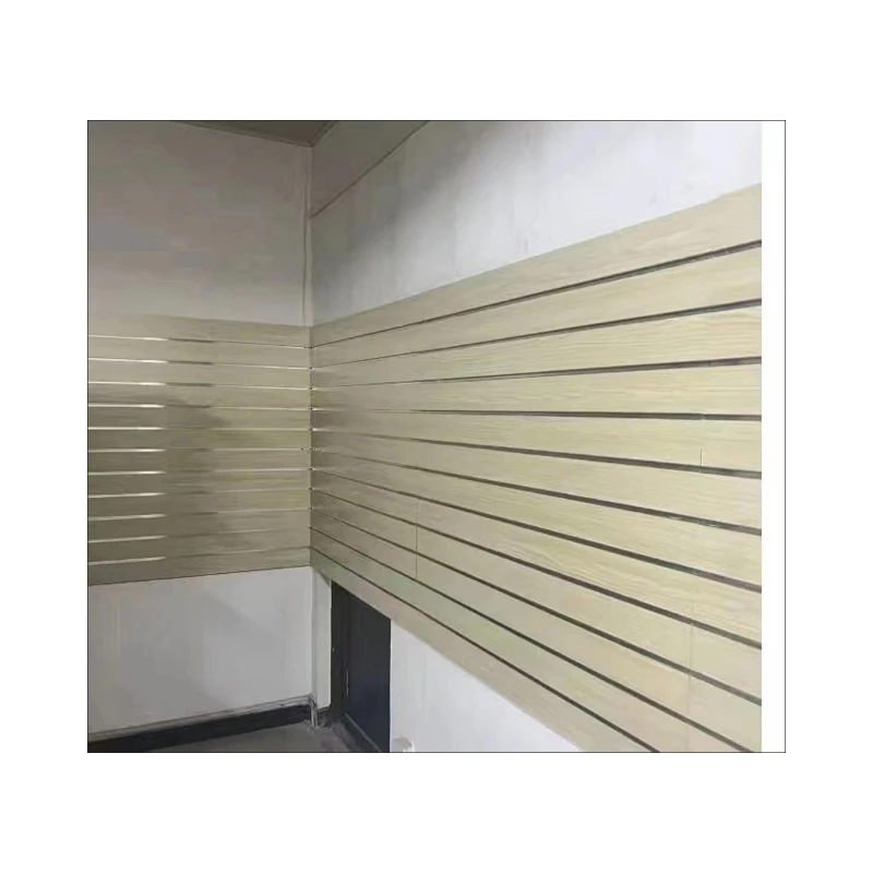 

Custom.18mm melamine-faced MDF slot board slat wall panel for slatwall for showcases display rack