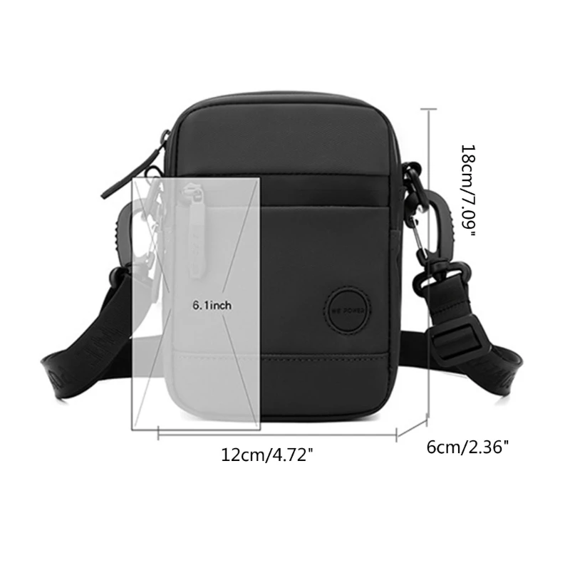 휴대용 남자 메신저 가방 어깨 가방 파우치 크로스 바디 가방 남자 돈 지갑 E74B