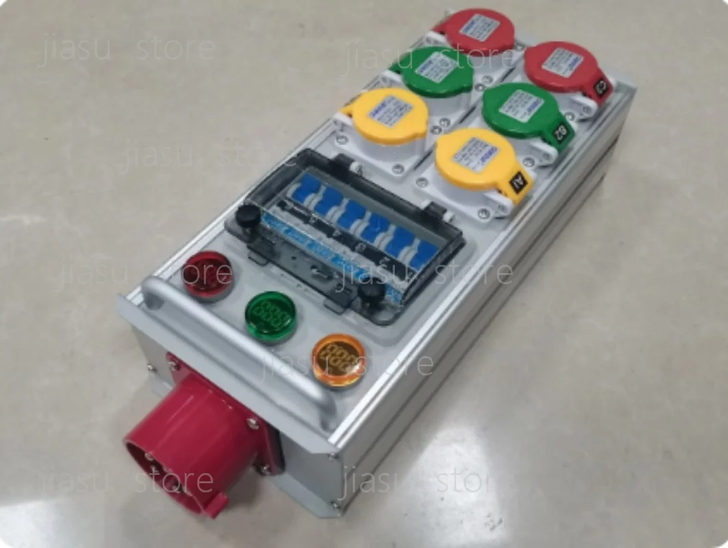 6 Way Distribution Box With 16A Socket Waterproof Junction Box Straight Through Box For Stage Lighting Wiring